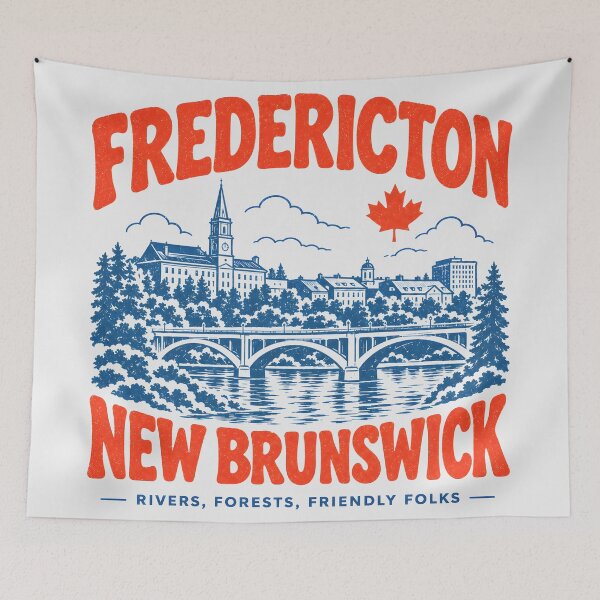 Item preview, Fredericton Retro City designed and sold by HowToCanadian.