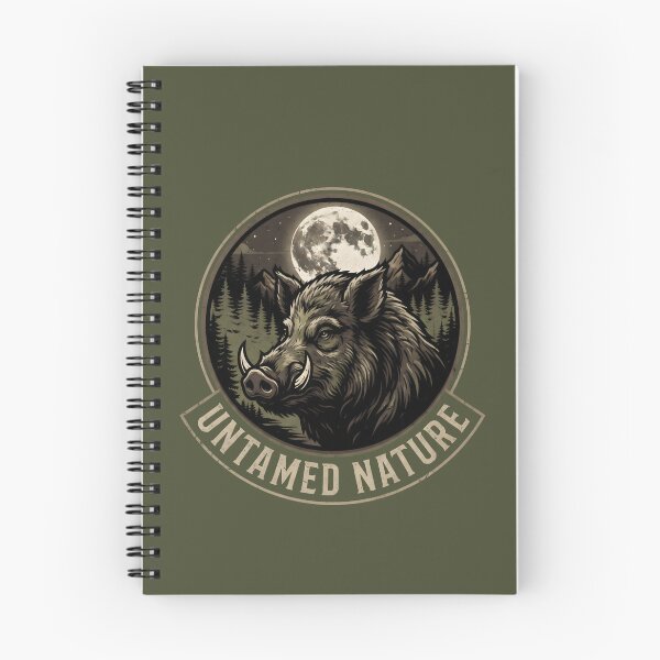 Item preview, Retro Wildlife Wild Boar Night Landscape. designed and sold by MyHappyArtShop.
