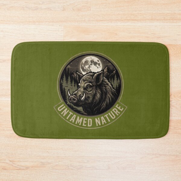 Item preview, Retro Wildlife Wild Boar Night Landscape. designed and sold by MyHappyArtShop.