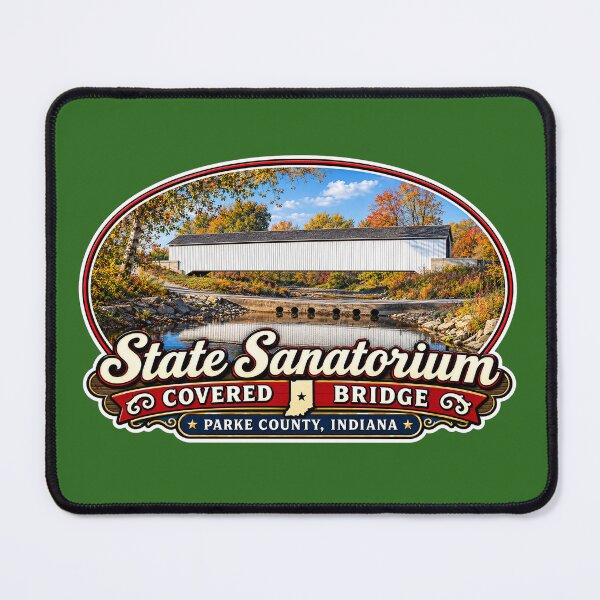 Item preview, State Sanatorium Covered Bridge - Americana Series designed and sold by gotucoveredart.