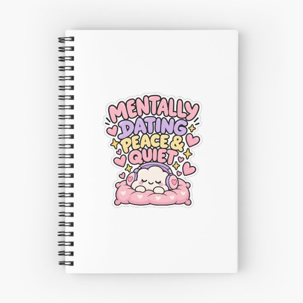 Item preview, Mentally Dating Peace & Quiet – Cute Introvert & Cozy Typography Design designed and sold by Bend-The-Trendd.