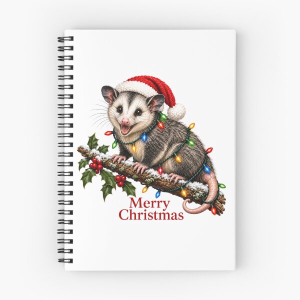 Item preview, Cute Possum Christmas – Merry Christmas Possum with Holiday Lights designed and sold by SVALANART.