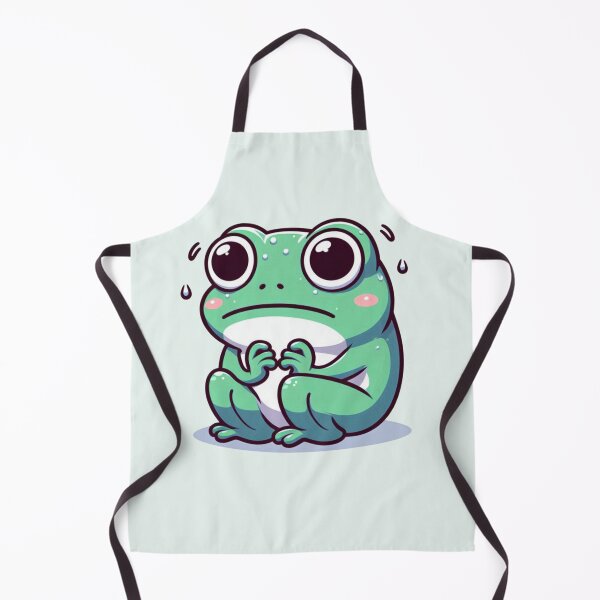Item preview, Nervous Green Frog Cute Kawaii Anxious Amphibian designed and sold by Safe Haven Pets.
