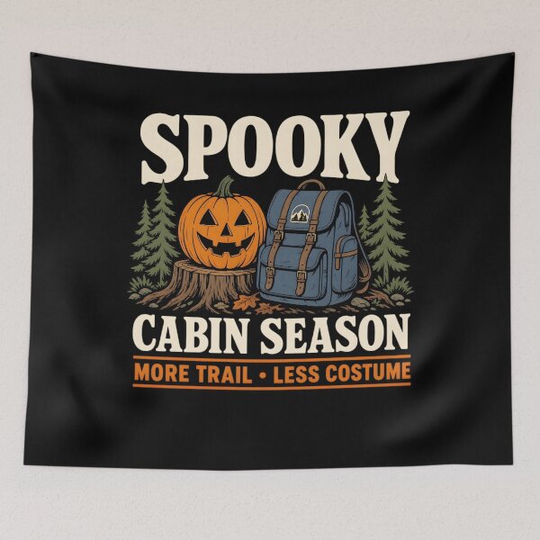 Item preview, Spooky Cabin Season Halloween Camping Hiking Fall Autumn  designed and sold by clothesy7.