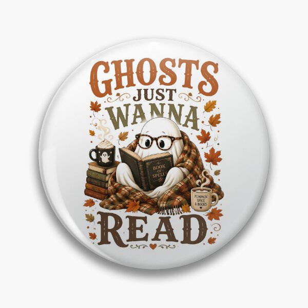 Item preview, Ghosts Just Wanna Read Cozy Ghost Bookworm Halloween designed and sold by Sovereign Supply Co..