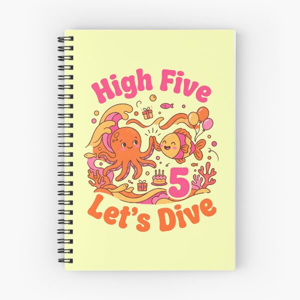 Item preview, High Five, Let’s Dive 5th Birthday – Cute Octopus & Fish Ocean Design designed and sold by Sea Gem.
