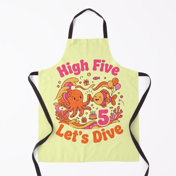 Item preview, High Five, Let’s Dive 5th Birthday – Cute Octopus & Fish Ocean Design designed and sold by Sea Gem.