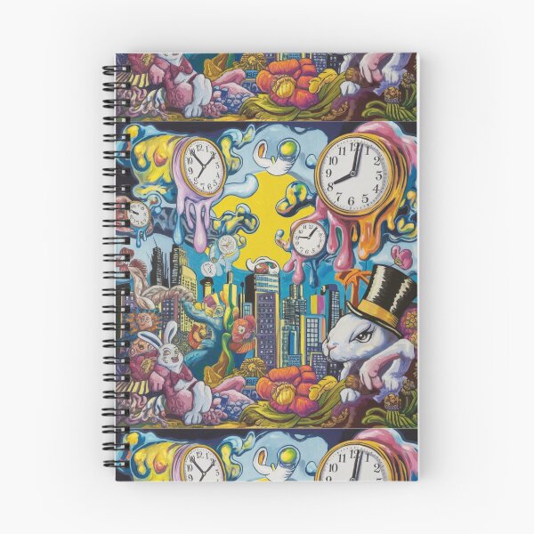 Item preview, Surreal Wonderland Rabbit Clock Dream designed and sold by EchoWave11.