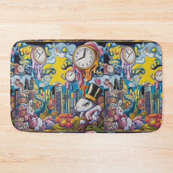 Item preview, Surreal Wonderland Rabbit Clock Dream designed and sold by EchoWave11.