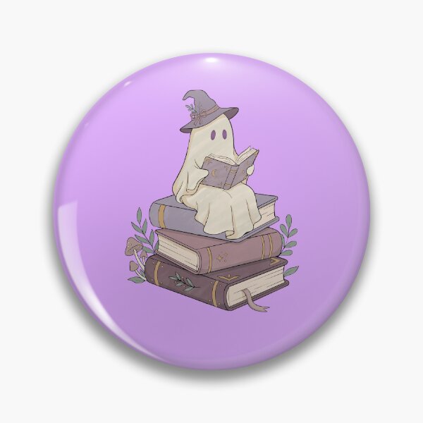 Item preview, Bookish Ghost Reading Beneath a Witchy Halloween Spell designed and sold by FreshVibe Prints.