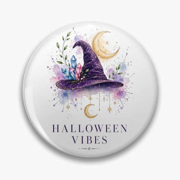 Item preview, Halloween Vibes Witch Hat Crystal Moon designed and sold by Sovereign Supply Co..