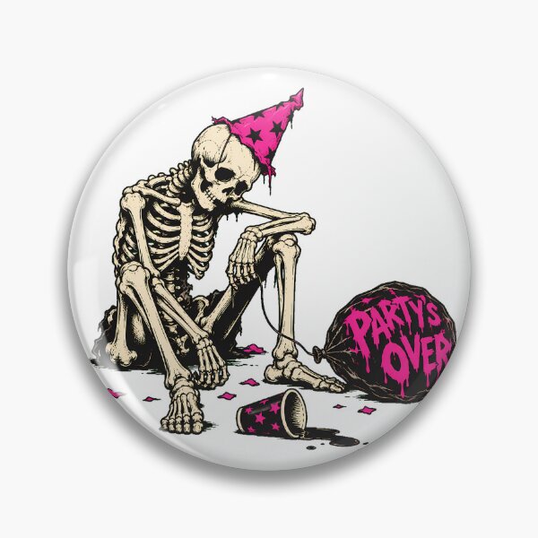 Item preview, Sad Skeleton Pink Balloon Goth Humor designed and sold by chattsuede.