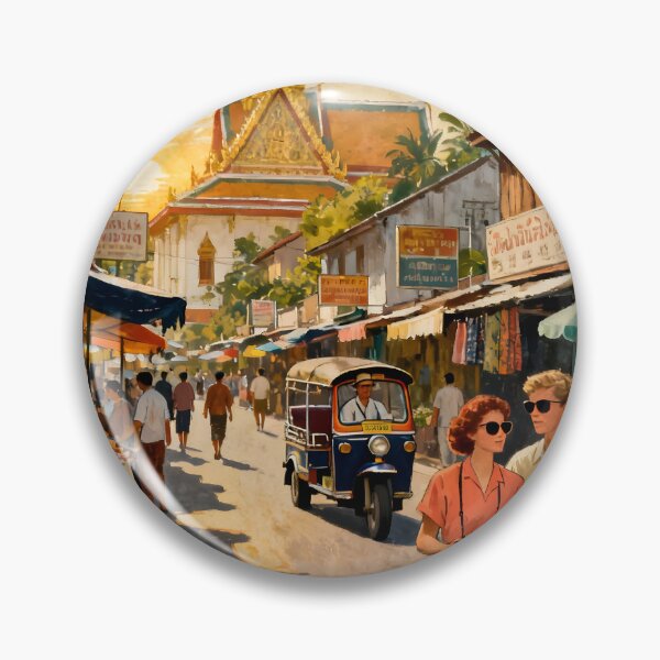 Item preview, Khao San Road 1968 – Discovering Bangkok | Vintage Thailand Travel Poster designed and sold by Spirit of Siam.