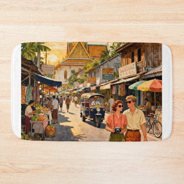 Item preview, Khao San Road 1968 – Discovering Bangkok | Vintage Thailand Travel Poster designed and sold by Spirit of Siam.