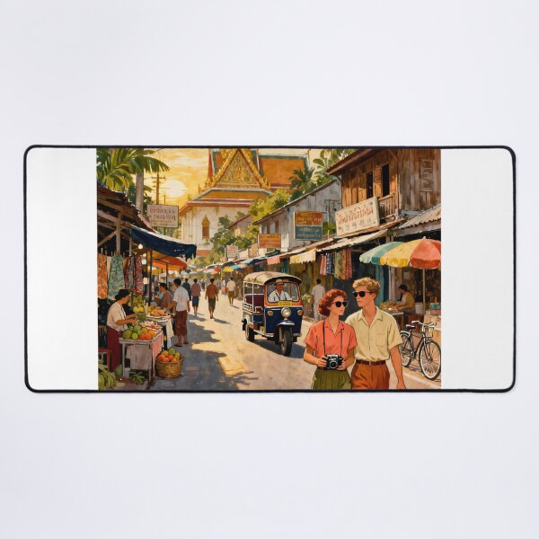 Item preview, Khao San Road 1968 – Discovering Bangkok | Vintage Thailand Travel Poster designed and sold by Spirit of Siam.