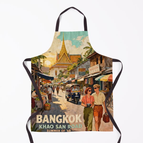 Item preview, Khao San Road 1968 – Discovering Bangkok | Vintage Thailand Travel Poster designed and sold by Spirit of Siam.