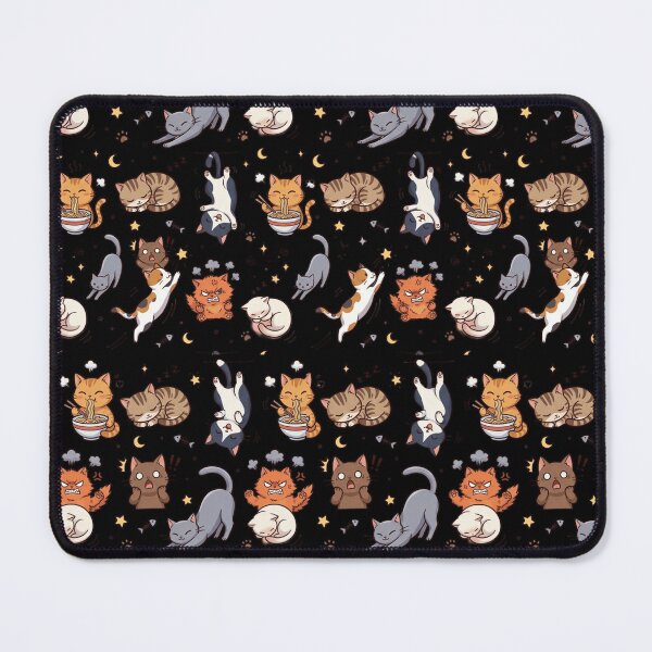 Item preview, Funny Cat Moods Seamless Kawaii Anime Pattern designed and sold by mood-draftsman.