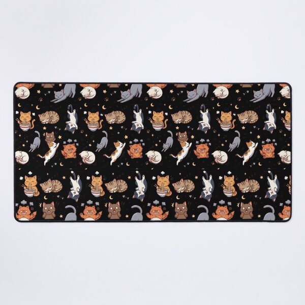 Item preview, Funny Cat Moods Seamless Kawaii Anime Pattern designed and sold by mood-draftsman.