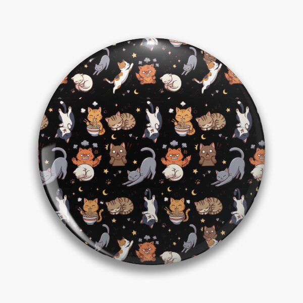 Item preview, Funny Cat Moods Seamless Kawaii Anime Pattern designed and sold by mood-draftsman.