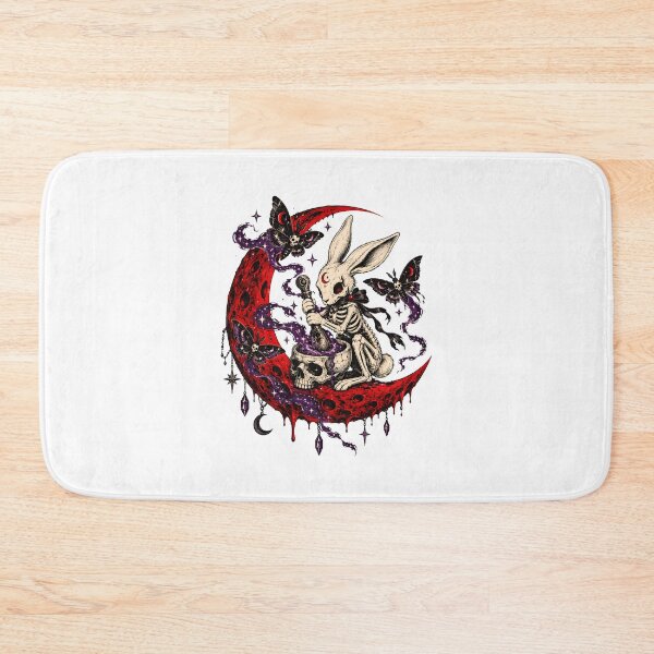 Item preview, Skeletal Bunny Crescent Moon Mortar Witchcore designed and sold by chattsuede.