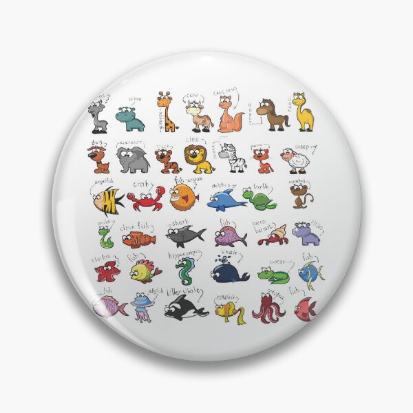Item preview, Hand-Drawn Cartoon Animals Set with Handwritten Labels designed and sold by Johnnies.