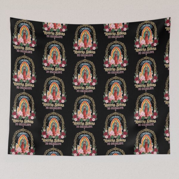 Item preview, Nuestra Señora De Guadalupe Ave Maria Virgin Mary Floral Arch designed and sold by Dravienart.