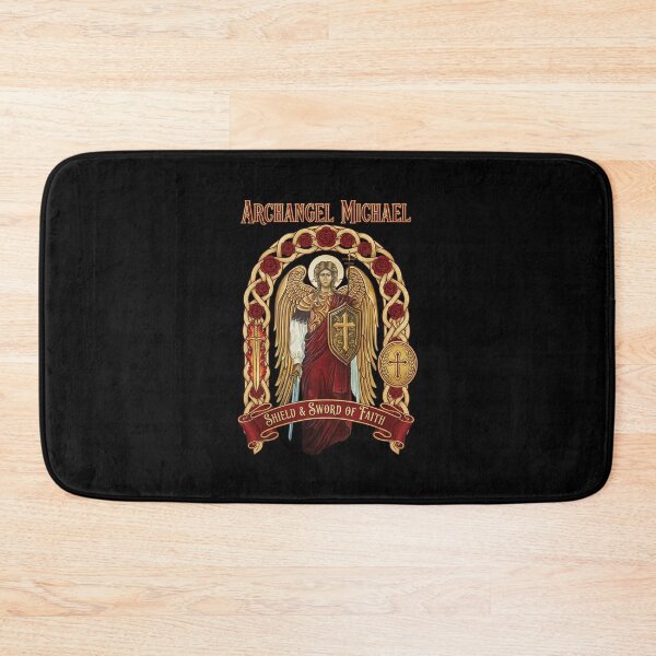 Item preview, Archangel Michael Shield And Sword Of Faith Catholic Warrior Angel designed and sold by Dravienart.