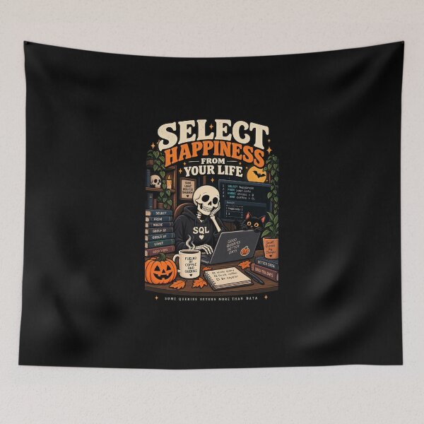 Item preview, Select Happiness SQL Programmer Database Developer Humor designed and sold by Ridaelb.