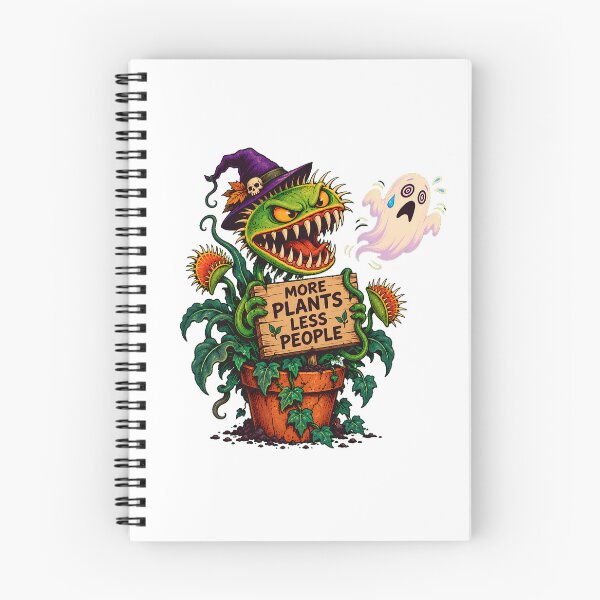 Item preview, Spooky Plant Flytrap Scaring Ghost Halloween Introvert designed and sold by chattsuede.
