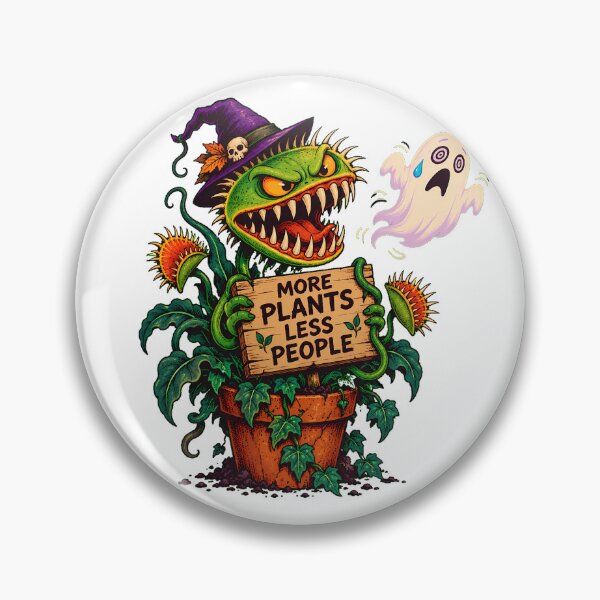 Item preview, Spooky Plant Flytrap Scaring Ghost Halloween Introvert designed and sold by chattsuede.