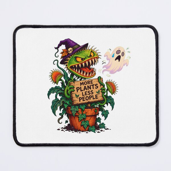 Item preview, Spooky Plant Flytrap Scaring Ghost Halloween Introvert designed and sold by chattsuede.