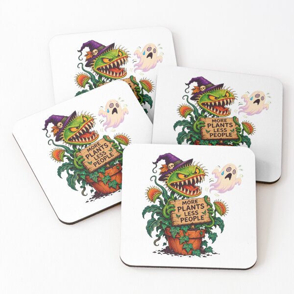 Item preview, Spooky Plant Flytrap Scaring Ghost Halloween Introvert designed and sold by chattsuede.