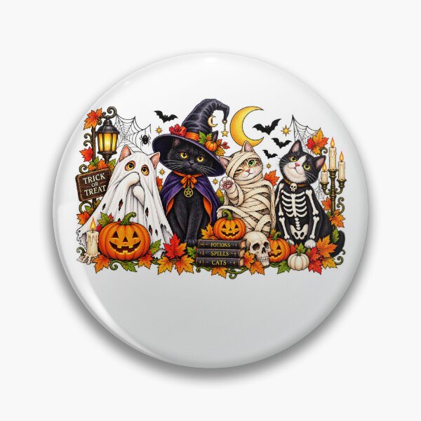 Item preview, Halloween Cat Ghost Witch Skeleton Spooky Costume Crew designed and sold by will freed18.