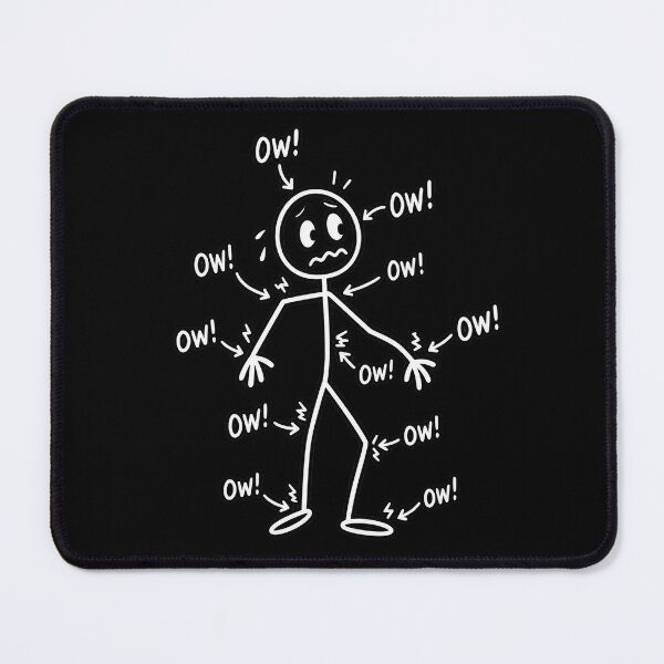 Item preview, Funny Ow Ow Ow Ow Saying Body Pain Character Humor Sarcastic designed and sold by will freed18.