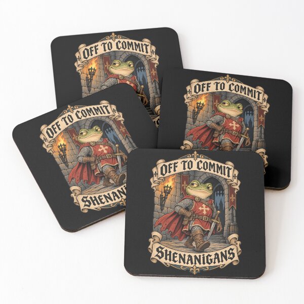 Item preview, Off to Commit Shenanigans – Medieval Adventure Frog Warrior designed and sold by will freed18.