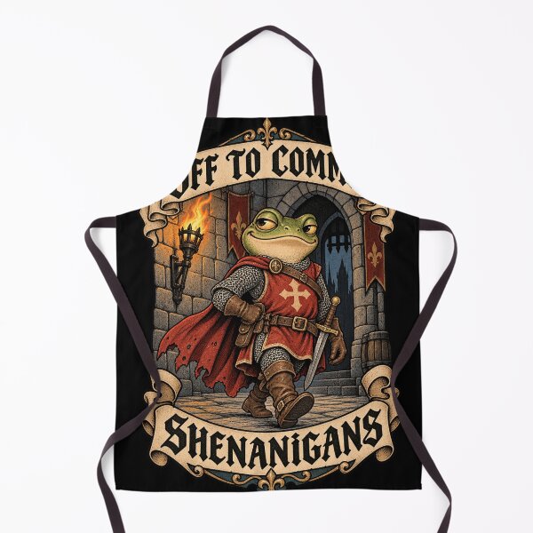 Item preview, Off to Commit Shenanigans – Medieval Adventure Frog Warrior designed and sold by will freed18.