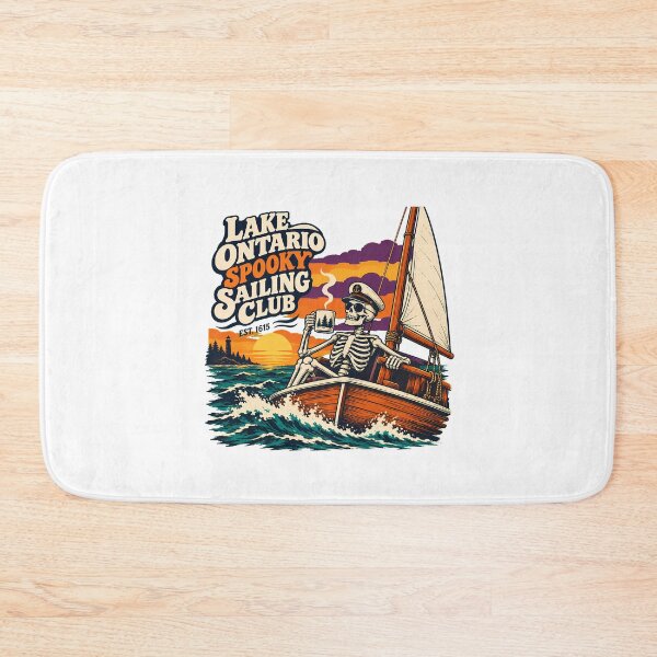 Item preview, Spooky Sailing Skeleton Captain Sunset Lake Ontario Boater designed and sold by chattsuede.