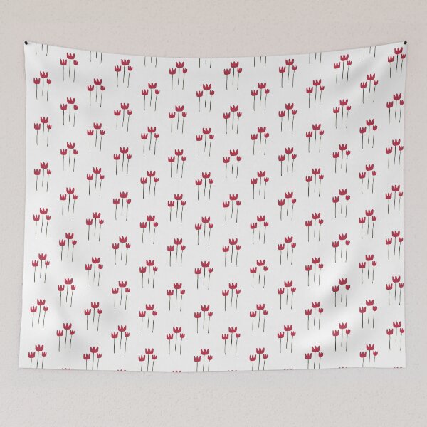 Item preview, Cute Red Tulips Minimalist Sparkle Illustration designed and sold by IriArt-Designs.