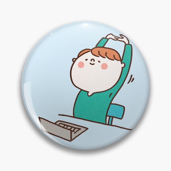 Item preview, Man Stretching During A Computer Work Break designed and sold by Chunu Doodles.