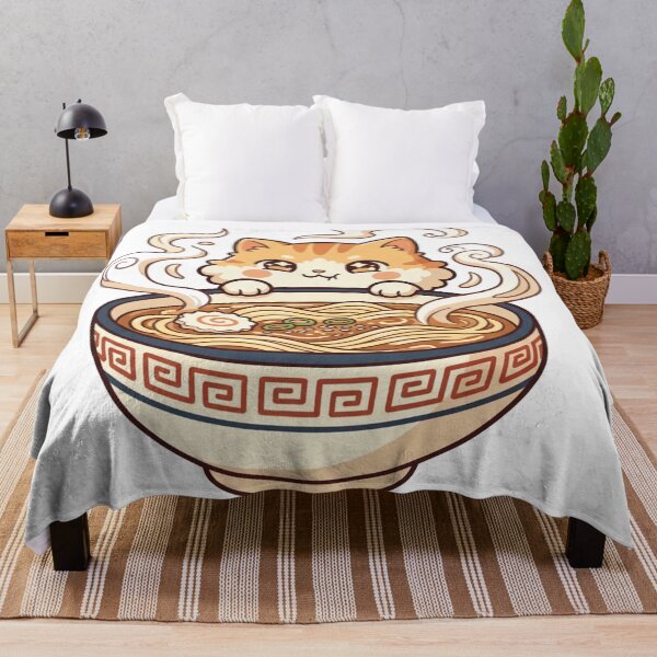 Item preview, Kawaii Orange Cat Ramen Cute Japanese Noodle Bowl Anime Art designed and sold by mood-draftsman.