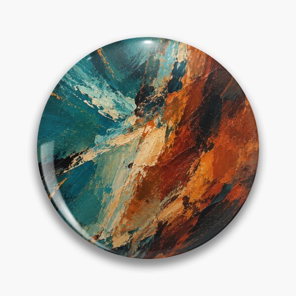 Item preview, Abstract Expressionist Painting in Blue and Orange designed and sold by Nc-sy.