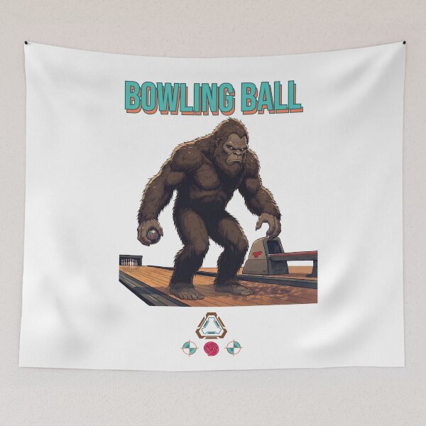 Item preview, Bigfoot Bowling Alley Funny Sasquatch Bowler Gift designed and sold by Whimsy Trail Co.