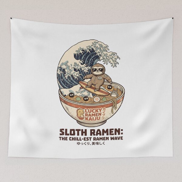 Item preview, SLOTH RAMEN SURF WAVE designed and sold by nnnememtw.