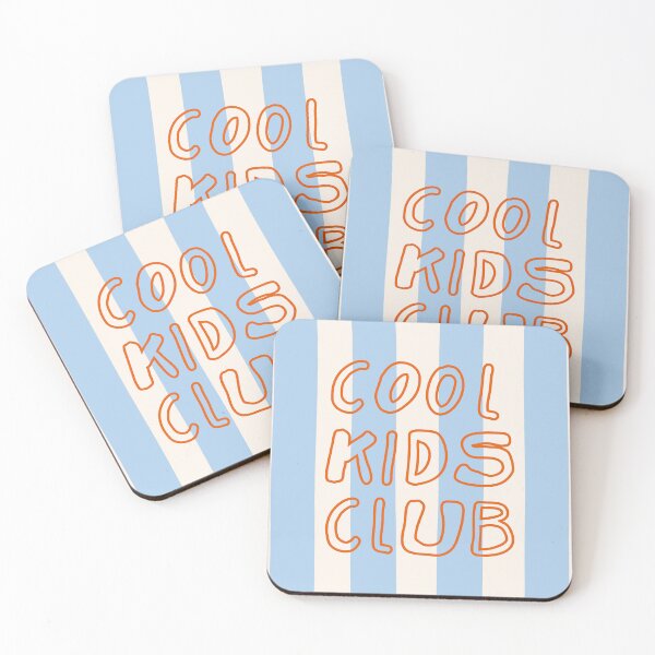 Item preview, Cool Kids Club Trendy Powder Blue Peach Retro Stripes designed and sold by nineFlorals.