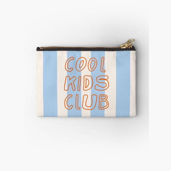 Item preview, Cool Kids Club Trendy Powder Blue Peach Retro Stripes designed and sold by nineFlorals.