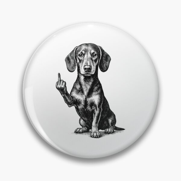 Item preview, Dachshund Flipping The Bird designed and sold by Veleriart.