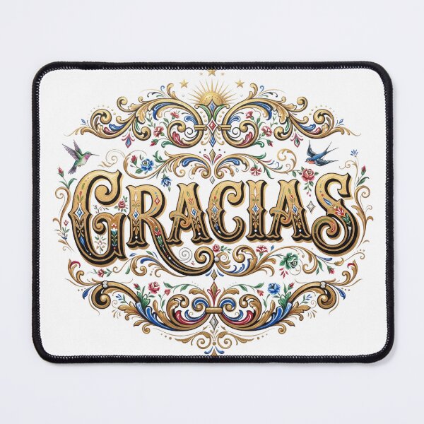 Item preview, Thank you Elegant Lettering – Classic Gold Porteño Fileteado designed and sold by Esencia Argentina.