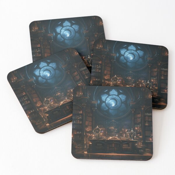 Item preview, The Library Where Moonlight Remembers designed and sold by oanaunciuleanu.
