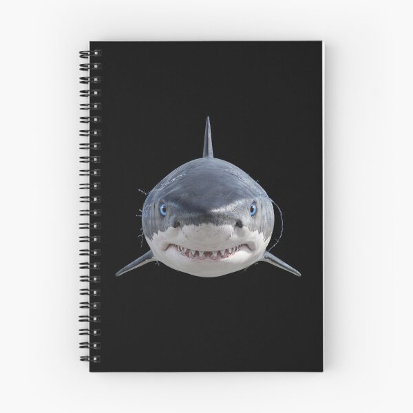 Item preview, Great White Shark Face Blue Eyes Ocean Art designed and sold by cabana.space.