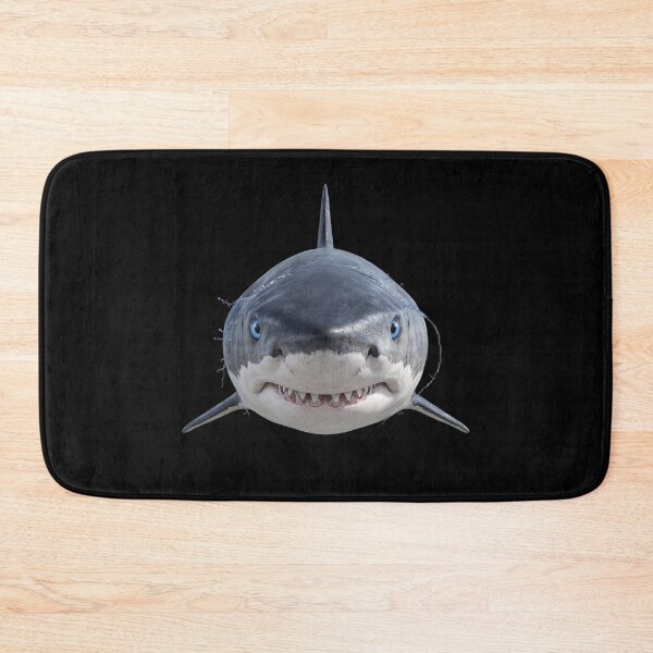 Item preview, Great White Shark Face Blue Eyes Ocean Art designed and sold by cabana.space.